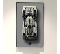NOVDA Pizarra de pared para Lego Technic Peugeot 9X8 24H Le Mans Hybrid Hypercar, 75 x 45 cm, para Lego 42156, soporte de pared para coche (sin modelo) (gris)