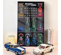 NOVDA Tablero de pared para Speed Champions 10 en 1, paquete de coleccionista de Fórmula 1, compatible con 66802 F1, kit de exhibición de coche, ahorro de espacio, decoración creativa para el hogar