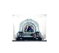 NOVDA Vitrina acrílica para Lego Star Wars Sala del Trono del Emperador - Diorama 75352 - Vitrina a prueba de polvo para Lego 75352, tamaño: 25 x 25 x 25 cm (Modelo no incluido)