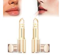 Novealcrbe Mood Lipstick Color, Transparente Transferproof Gold Crystal Color Changing Lip Stick, Transferproof Color Changing Lipstick, Long Lasting 24 Hours (2pcs)
