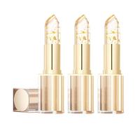 Novealcrbe Mood Lipstick, Novealcrbe Gold Crystal Color Changing Lipstick, Smart Color Shift, 24-hour Long-lasting Glossy Lip Gloss for Women (3PCS)