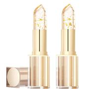 Novealcrbe Mood Lipstick, Transferproof Color Changing Lipstick, Color Changing Gold Foil for Women Long Lasting 24 Hours, Moisturizing Glossy Shine Lip Gloss (2Pcs)