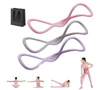 Novealcrbe Resistance Bands,Luminousdo Figure 8 Resistance Bands with Handles,Figure 8 Exercise Bands for Women Men,Tone Chest,Back & Glutes Effortlessly,In Just 10 Minutes/Day (A Set,15+25+35LB)