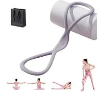 Novealcrbe Resistance Bands,Luminousdo Figure 8 Resistance Bands with Handles,Figure 8 Exercise Bands for Women Men,Tone Chest,Back & Glutes Effortlessly,In Just 10 Minutes/Day (Gray,35LB)