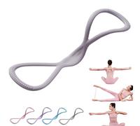 Novealcrbe Resistance Bands, Luminousdo Figure 8 Resistance Bands with Handles, Fullbody Yoga Pulling Rope, for Arms, Back, Shoulder Stretc, for Men and Women (Gray,35 Lbs)
