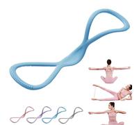 Novealcrbe Resistance Bands, Luminousdo Figure 8 Resistance Bands with Handles, Fullbody Yoga Pulling Rope, for Arms, Back, Shoulder Stretc, for Men and Women (Blue,25 Lbs)
