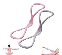 Novealcrbe Resistance Bands, Novealcrbe Figure 8 Resistance Bands, Luminousdo Resistance Band for Women Men, Yoga Resistance Band for A Sexy Back in Just 10 Minutes/Day (15lbs+35lbs)