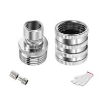 Novealcrbe Stainless Steel Garden Hose Quick Connect Fittings Set, heavy duty quick release hose connector, 3/4" Water Hose Quick Connectors for Garden Hose (1 Set)