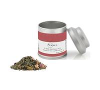 Novecento Tè® | Hojas de Té Verde Fresa e Higo - 20 Gr | Moras afrutadas Sencha verde y pétalos de peonía | Mezcla de té verde y frutas en lata de metal suelta Mignon