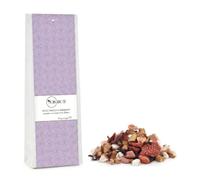 Novecento Tè® | Infusión de Hojas de Fresa y Ruibarbo - 90 Gr | Té de hierbas de fresa, ruibarbo e hibisco | Mezcla de Bayas con Ruibarbo Suelto
