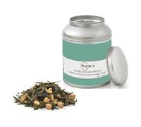 Novecento Tè® | Té Verde Sencha en Hoja y Almendras - 90 Gr | Almendras Sencha Verdes, Caramelo, Jengibre | Mezcla de té verde, almendras y especias en lata de metal.
