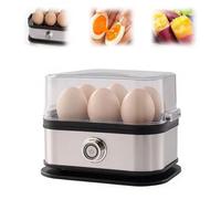 Novedad 2026: Vaporera Multifuncional Para Huevos Con Tapa Transparente - Cocedor Eléctrico Compacto Para 6 Huevos - Acero Inoxidable 304 - Funciones: Huevos Duros, Escalfados Y Tortillas(Black-1PC)