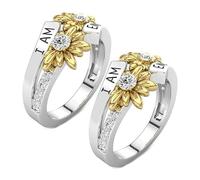 Novedad anillo inspirado nuckle anillo aleación anillo encanto I AM suficiente carta anillo joyería regalo aliento para niño niña