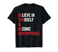 Novedad cree en ti Mismo Mensaje Positivo Oculto Cita Camiseta