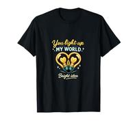 Novedad de corazón de neón You Light Up My World Camiseta