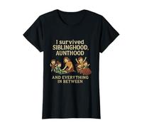 Novedad de la montaña Rusa I Survived Siblinghood Aunthood Camiseta