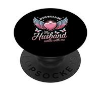 Novedad de mi Marido Camina Conmigo Viuda afligida PopSockets PopGrip Adhesivo