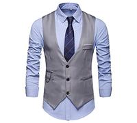 Novedad de verano, chaleco de traje sólido para hombre, chaleco Formal de corazón grande ajustado británico Chaleco Mangas Hombre Trabajo Chaqueta Hombre Sudadera