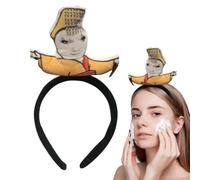 Novedad Diadema - Diadema emperador de dibujos animados, divertidas | Tirar y agrupar el cabello de dibujos animados Tapete de felpa para niñas, diadema reutilizable de spa hinchada