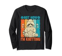 Novedad gráfica Not Now I'm Knitting Manga Larga