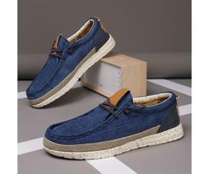 Novedad: Mocasines de lujo para hombre, de calidad, cómodos, elegantes, versátiles, de tela y con bloques de color, para uso diario, casual y de negocios