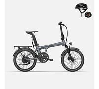 Novedad para 2026: Bicicleta eléctrica plegable ADO Air 20S con amortiguador | Bicicleta eléctrica cómoda (Regalo: 49,99 €) - Horquilla con amortiguador / Gris aire