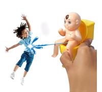 Novedad Pee Boy Squirter Toys - Niños difíciles disparos de agua sentados en el inodoro - niño meando, juguete de chorros que dispara agua en el inodoro, juguete de broma para Ha