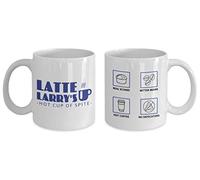 Novedosa taza de café con diseño de Larry's Coffee Shop, divertida y bonita taza de té con gráficos, regalo novedoso, 325 ml