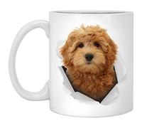 Novedosa taza de café de cerámica divertida Goldendoodle regalo divertido taza de aniversario cumpleaños tazas de té decoración del hogar, 325 ml