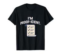 Novedoso gráfico en Crema púrpura de Proof-Icient Math Engineer Camiseta
