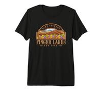 Novedoso Recuerdo campestre con degustación de vinos de Finger Lakes, Nueva York Camiseta Premium