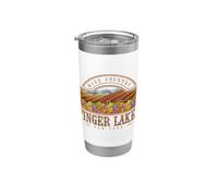 Novedoso recuerdo campestre con degustación de vinos de Finger Lakes, Nueva York Vaso térmico de acero inoxidable de doble pared