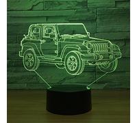 Novel Smart Touch Automobile 3D Remote Control ILLusion Night Light Stunning Visual Colors Changing Table Desk Optical Lamp Bedroom Children Room Decorative Household Nightlight Effects Birthday Holid