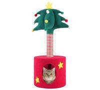 Novelfun Columnas rascadoras para gatos con árbol de Navidad decorativo para gatos con cueva para gatos, juguete interactivo para gatos pequeños de interior