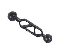 NovelGoal Adaptador de cabeza de bola de 1 pulgada con brazo de montaje de extensión, brazo de bola doble submarino de aluminio para luz estroboscópica/luz de vídeo/conector de bandeja de buceo de