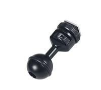 NovelGoal Adaptador de cabeza de bola de 1 pulgada, soporte de buceo compatible con X2/X/Hero13 Full Series/EK70004K accesorios de buceo para cámara deportiva (con base de zapata fría)