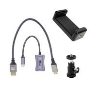 NovelGoal Cable extensor adaptador compatible con HD MI, tarjeta de captura de video 4K para proyector de tabletas Vlog Filmmaker (USB-C Kit A)