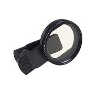 NovelGoal Clip profesional para cámara de teléfono de 52 mm con lente macro CPL Star Variable ND filtro para todos los teléfonos inteligentes, rosca de aleación de aluminio (con 52 mm ND2 400, agujero