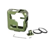 NovelGoal Funda protectora de aleación de aluminio para cámara deportiva Hero Max Action Camera Frame Cover Protector de fotografía jaula de conejo (verde)