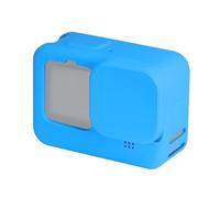 NovelGoal Funda protectora de silicona, carcasa protectora de goma con tapas de lente compatible con Hero 12/11/10/9 kit de accesorios (para cámara Hero azul)