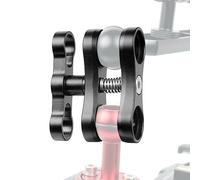 NovelGoal Soporte de abrazadera de bola para brazos de luz de buceo subacuático, aleación de aluminio, clip de mariposa de bola de 1 pulgada, adaptador de soporte 360 para accesorios de cámara Osmo
