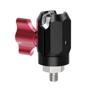 NovelGoal Soporte de abrazadera de cabeza de bola de 17 mm, adaptador de brazo de extensión de aluminio de rotación de 360°, soporte de clip de cámara de varios tornillos para manillar de trípode y