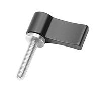 NovelGoal Tornillo de mano ajustable CNC M4 M5 M6 x 12 mm, 17 mm, 20 mm, tornillos de bloqueo apretado para cámara DSLR de 15 mm, accesorios de enfoque de seguimiento (M4 x 20 mm, negro)