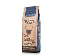 NOVELL - Café en Grano Descafeinado Natural Residuo 0 250g | Ecológico en Grano con Notas Cítricas y Florales | Uso Práctico con Compromiso Ambiental | Arábica 100% Ecológico de Calidad