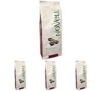 NOVELL - Café en Grano Natural 100% Arábico 250g | Grano Natural para Experiencia Gourmet Premium | Fácil Uso con Válvula Unidireccional | Arábica Sostenible (Paquete de 4)