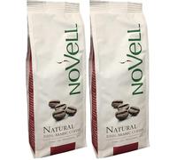 NOVELL - Café en Grano Natural 100% Arábico 250g | Grano Natural para Experiencia Gourmet Premium | Fácil Uso con Válvula Unidireccional | Arábica Sostenible (Paquete de 2)