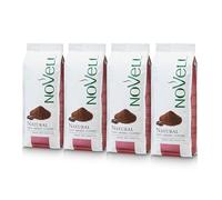 NOVELL - Café Molido Natural Arábica 100% 1 kg | 4 Bolsas de 250 g | Fácil Uso con Válvula Unidireccional | Café Arábica Sostenible