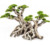 Novelsite - Decoración de Acuario, árboles bonsái con Musgo Artificial, Rocas para paisajismo acuático, Hecha de Arenisca, decoración de Acuario para Peces Dorados y Betta con escondites y Accesorios