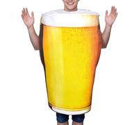 Novelty Beer Costume, Beer Mug Foam Outfit Adults, Funny Drink Cosplay Suit for Men Women Party Outfit, Lightweight Role Play Costume for Carnival Festival Bar Event Photoshoot Stage Performance