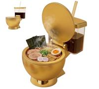 Novelty Ceramic Noodle Bowl with Drink Cup & Straw